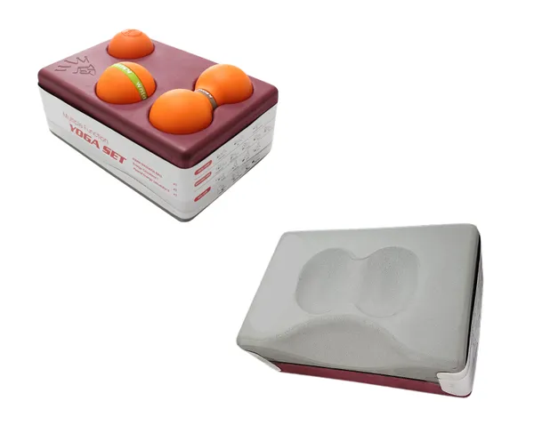 L'ensemble bloc et balles de massage